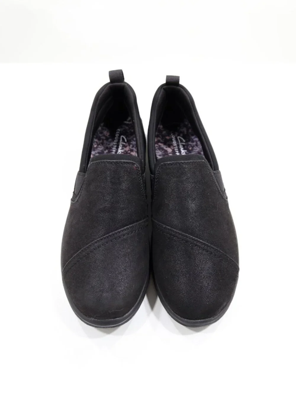 Clarks Breeze Dawn Black Faux Leather Loafers - Women's 8.5 NWOB